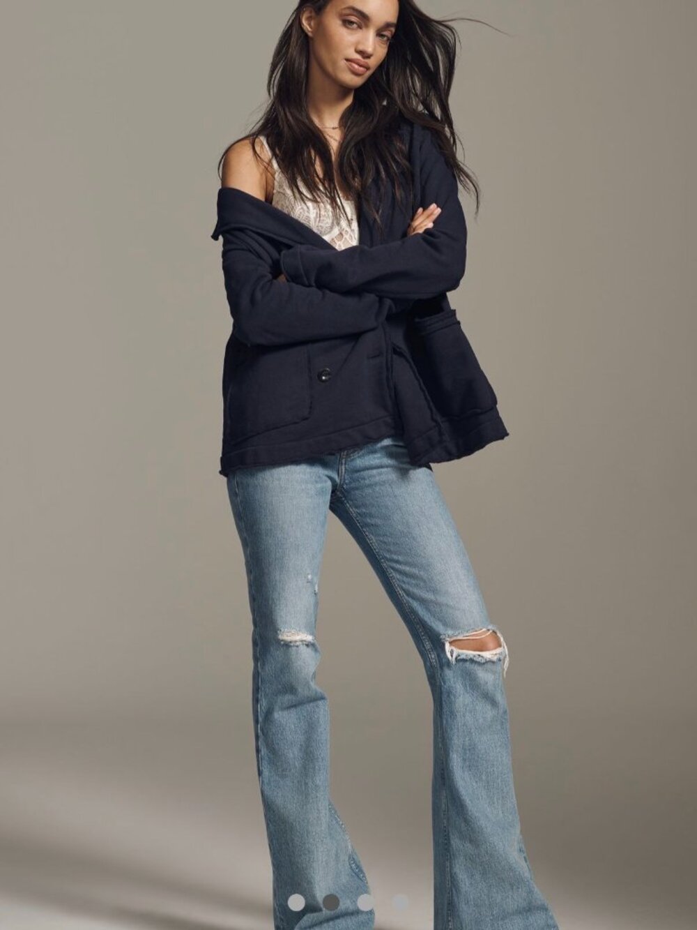 Anthropology Knit Peacoat